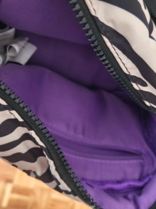 Bolso de hombro estampado cebra