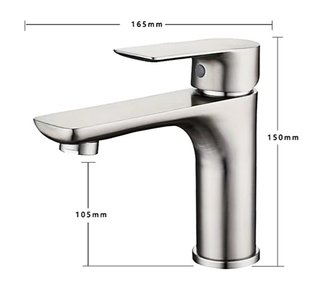 Grifo Lavabo MCBOSON Inox 304 Cepillado Nuevo
