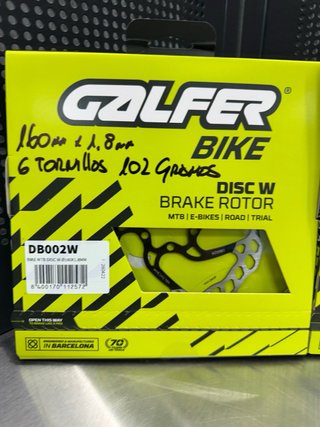 Discos Galfer 160mm y 180mm 6 tornillos