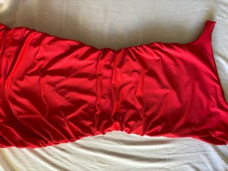 Vestido rojo de fiesta, talla única
