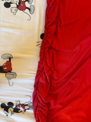 Vestido rojo de fiesta, talla única