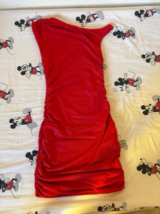 Vestido rojo de fiesta, talla única