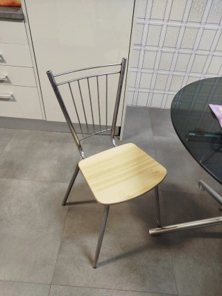 Mesa comedor cristal + 6 sillas