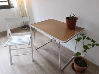 Tavolo e sedia pieghevole per giardino/campeggio