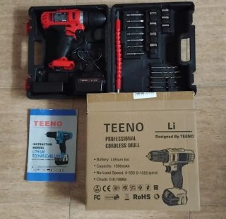 Taladro Atornillador Teeno con Accesorios