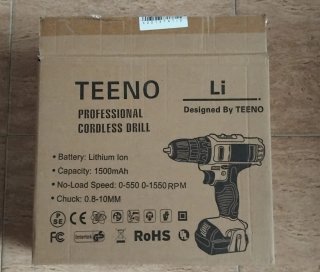 Taladro Atornillador Teeno con Accesorios