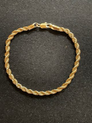 Pulsera Cordón Oro Laminado 14k