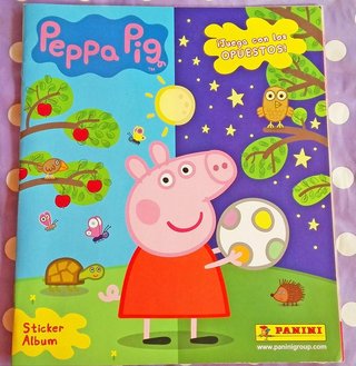 Lote 7 cromos Peppa Pig Juega con los Opuestos