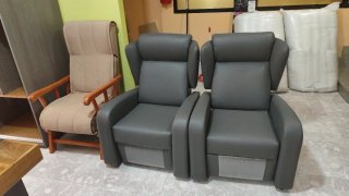 Sofá modular gris tela