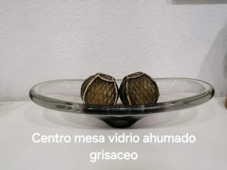 Centro de mesa cristal ahumado