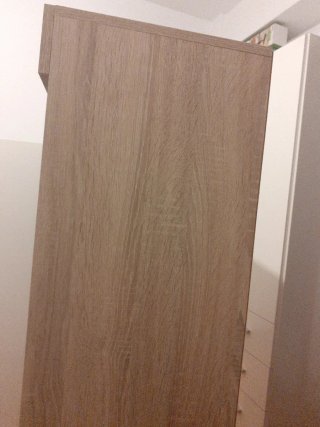 Estantería armario madera y blanco