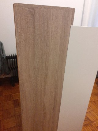 Estantería armario madera y blanco