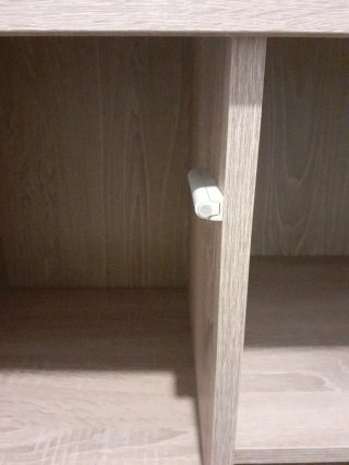 Estantería armario madera y blanco