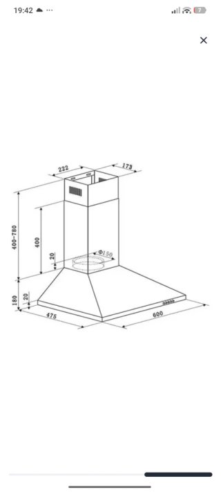 Campana Extractora Kunft 60cm Inox