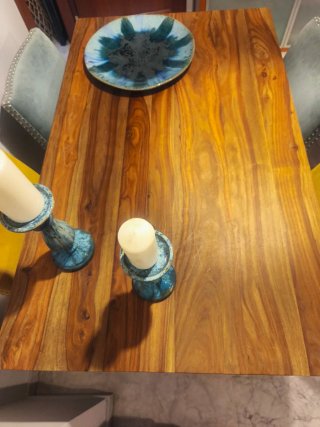 Mesa comedor madera maciza y 4 sillas