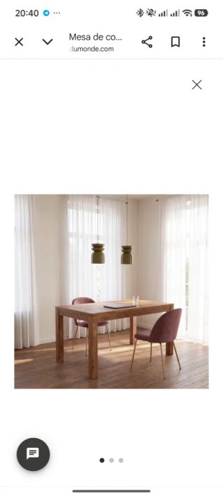 Mesa comedor madera maciza y 4 sillas