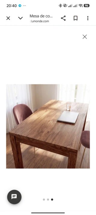 Mesa comedor madera maciza y 4 sillas