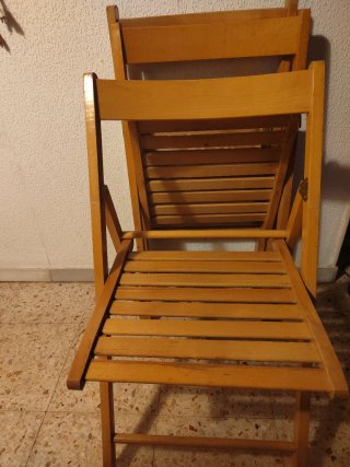 3 Sedie Pieghevoli in Legno