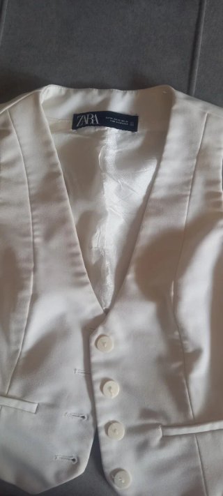 Chaleco Zara Blanco