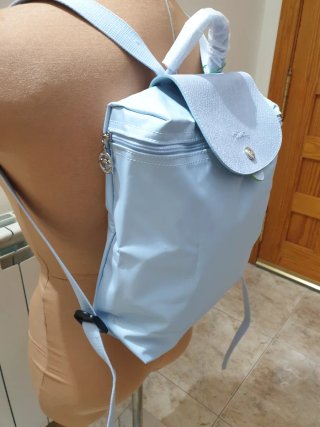 Mochila Longchamp Azul Nueva Con Etiquetas