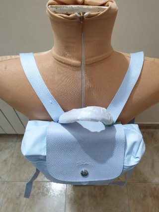 Mochila Longchamp Azul Nueva Con Etiquetas