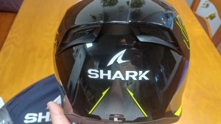 Casco Shark Talla L Negro/Amarillo