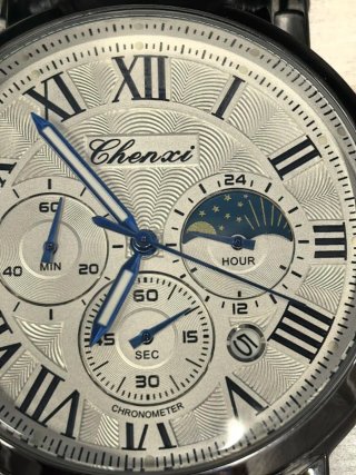 Reloj Chenxi Hombre Cronógrafo Esfera Blanca