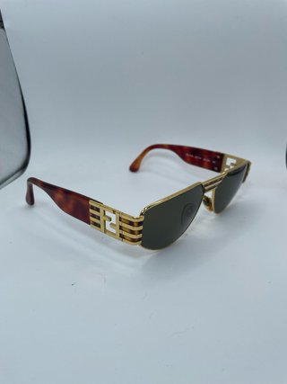 Occhiali da sole Fendi oro e marrone