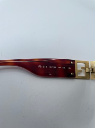 Occhiali da sole Fendi oro e marrone