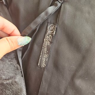Pelliccia vera astrakan vintage nera