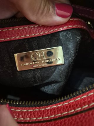 Bolso CH de piel rojo