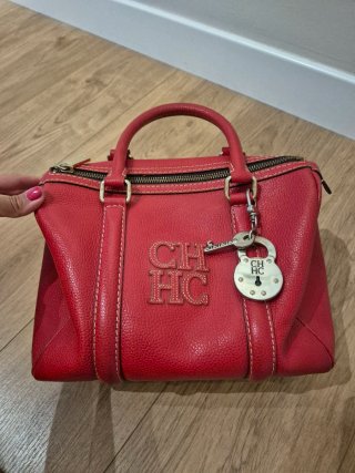 Bolso CH de piel rojo