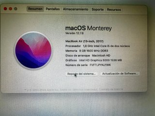 MacBook Air 13 2017 Plata