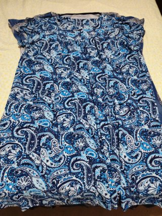 Vestidos azules y multicolor