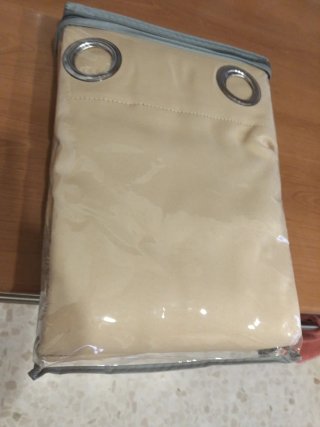 2 Cortinas Beige Tela