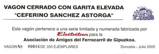 Vagón Cerrado Tipo J con Garita H0 ELECTROTREN