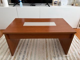 Mesa de centro madera y cristal