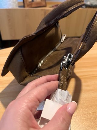 Bolso Zara Marrón con Tachuelas Plateadas