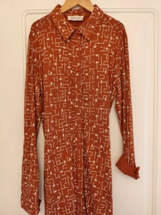 Vestido Indi & Cold Naranja Estampado
