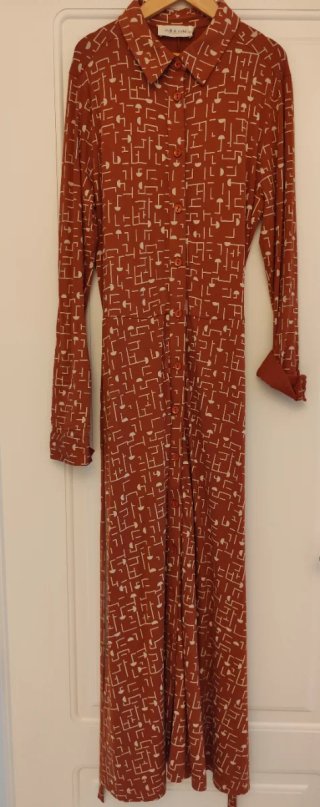 Vestido Indi & Cold Naranja Estampado