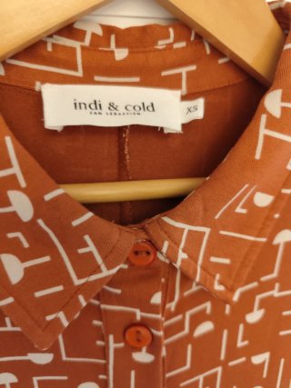 Vestido Indi & Cold Naranja Estampado