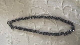 Cadena Asa para Bolso Gruesa Grafito - Mosquetón D