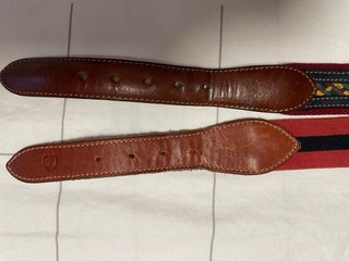 2 Cinturones Talla 110 Marrón y Rojo
