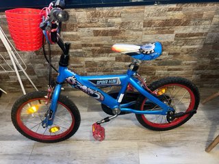 Bicicleta Infantil Spiderman Azul
