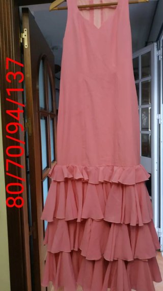 Vestido Flamenca Volantes Rosa