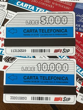 Circa 50 Schede Telefoniche Anni '90 Usate