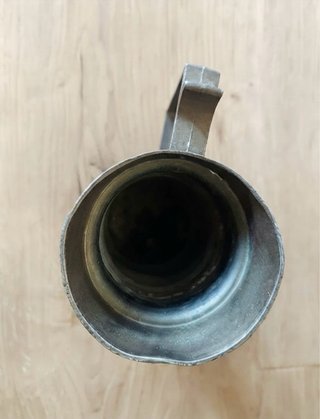 Antico misurino in peltro decilitro vintage brocca