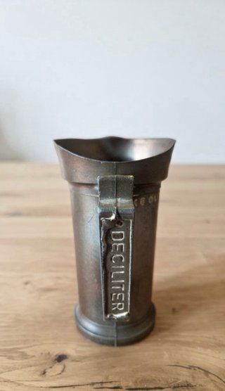 Antico misurino in peltro decilitro vintage brocca
