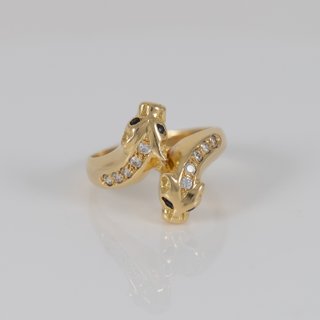 Anillo pantera oro 18k 750