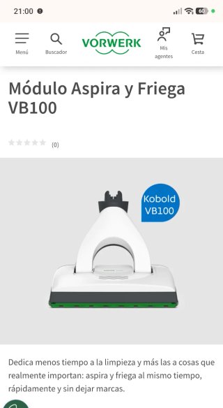 Módulo Aspira y Friega Vorwerk VB100